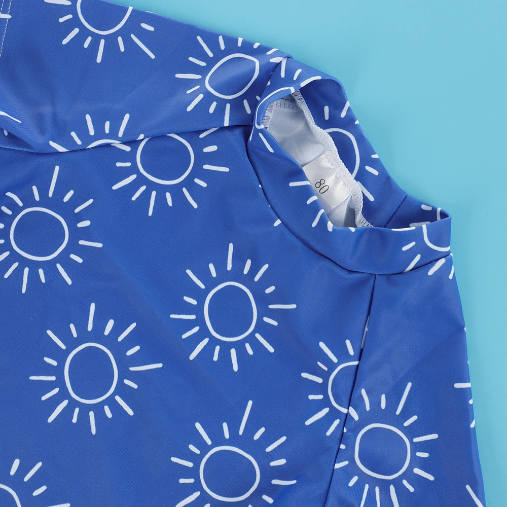 Toddler Kids Baby Swimsuits Short Sleeve Bathing Suits Beachwear For Boys Girls