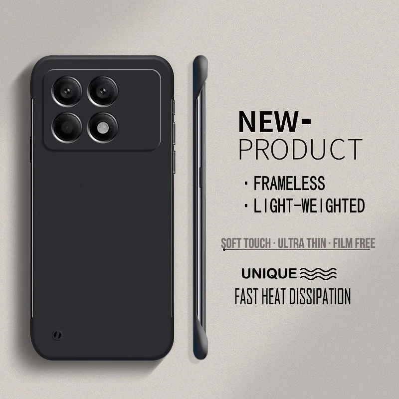 Solid Frameless Ultra Slim Matte Phone Case - Protective Bumper Shell Cover