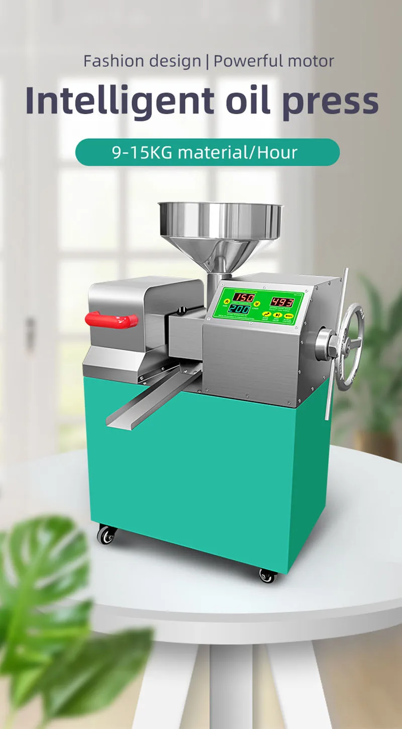 Description Picture 6 of itemP10 Small Commercial Oil Press Fully Automatic Stainless Steel Oil Press 1200w Power 9-15kg per Hour Medium Commercial Selling