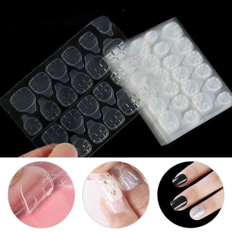 Explosive Nail Jelly Double-sided Transparent Seamless Nail Glue Invisible Wear Patch Adhesive 12 Stickers 24 Stickers nail stickers nail glue nail decals