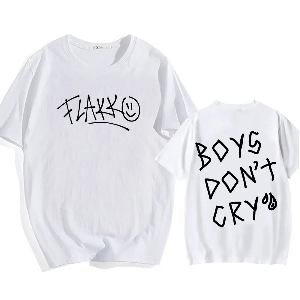 Rels B Flakk Smile T-shirt Boys Don't Cry Letter Graphic Tee-shirt Cotton Summer Casual Men/Women Shirt Streetwear Ropa De Mujer 2