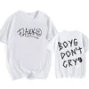Rels B Flakk Smile T-shirt Boys Don't Cry Letter Graphic Tee-shirt Cotton Summer Casual Men/Women Shirt Streetwear Ropa De Mujer 2