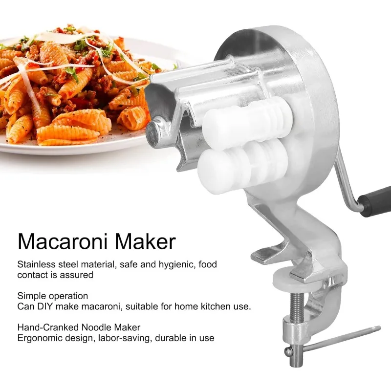 Cavatelli Maker Machine Makes Authentic Gnocchi Pasta Seashells Manual Macaroni Maker Hand Cranking Noodles Pressing Machine