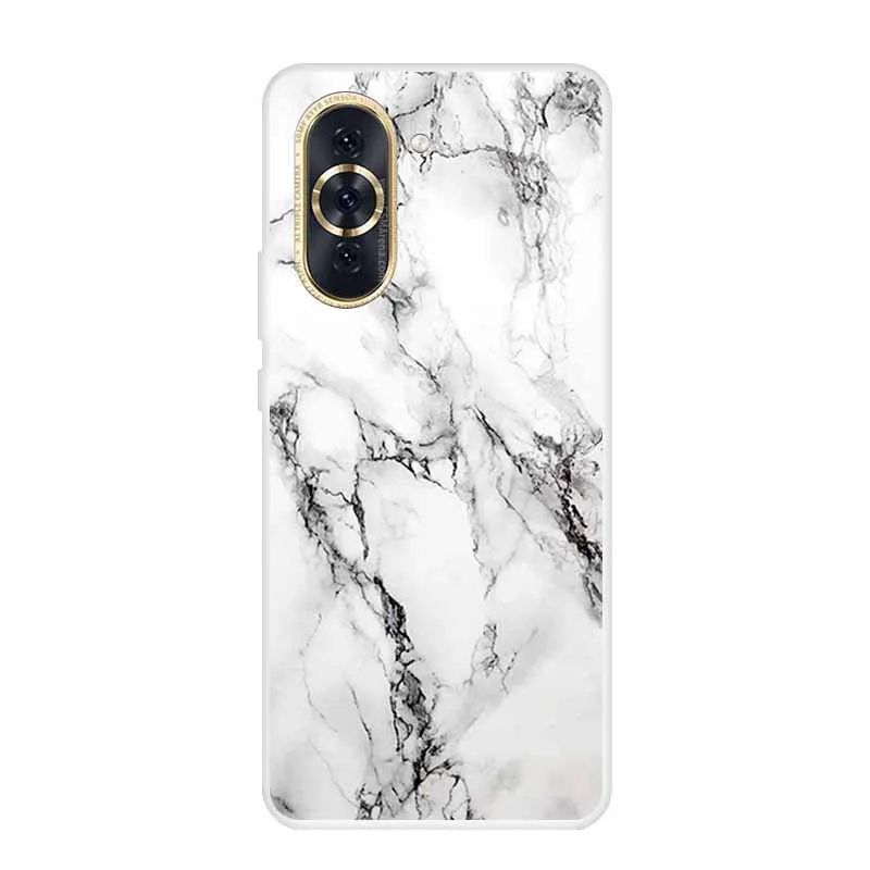 Huawei Nova 10 Pro Clear Marble Soft TPU Silicone Back Cover – Elegant Protective Case