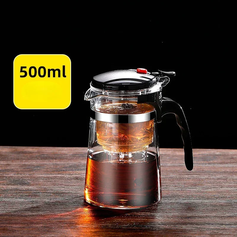 Description Picture 4 of itemTea Pot For Tea With Infuser Glass Kettle Heat Resistant Tea Maker Flower Tea Herbal Pot Convenient Office Coffee Teapot Teaware