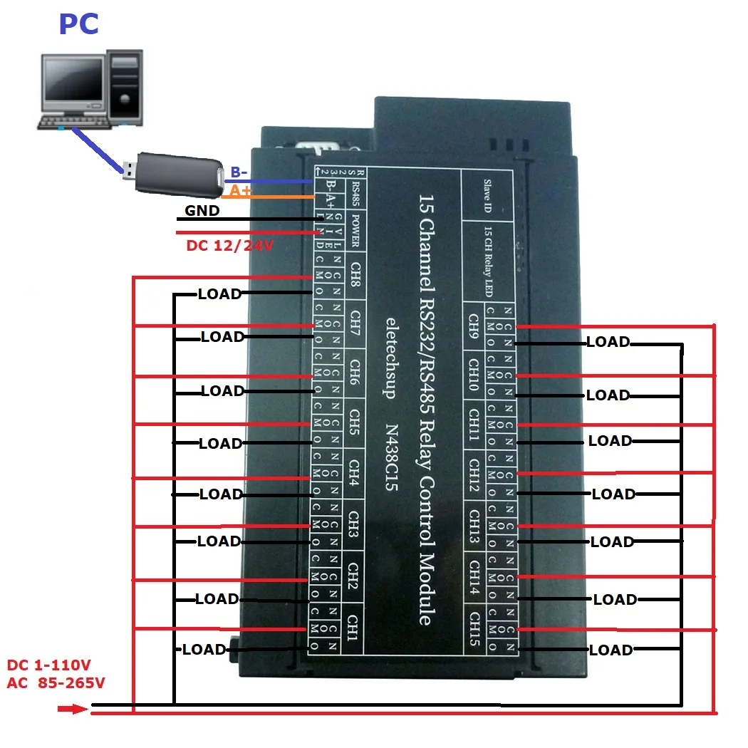 Реле N438C15 для ПК UART реле RS485 или RS232 последовательный порт камеры PLC 12 В/24 В