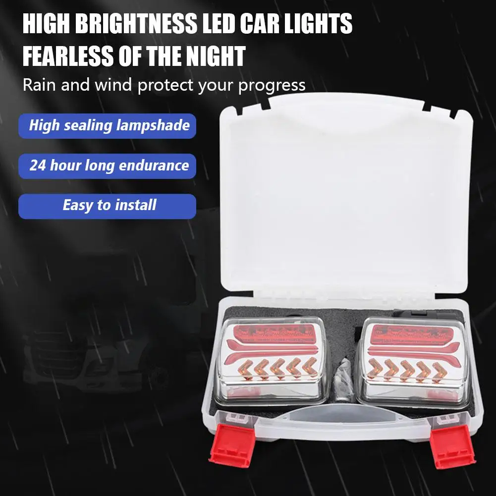 

12V 24V Wireless Magnetic LED Truck Tail Light Trailer RV Warning Boat Rear Brake Camper Light Light Signal Lorry X7N0