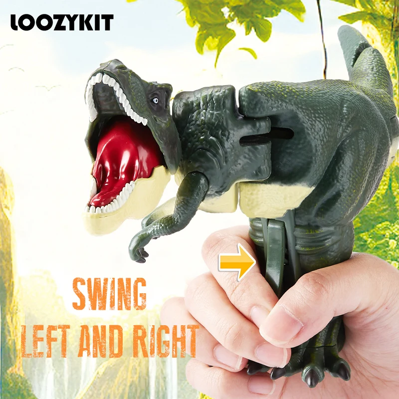 

Dinosaur Pressing Can Move Head and Tail Toys Swing Bite Trick Toys High Quality Simulation Explorative Dinosaur for Kids Gift
