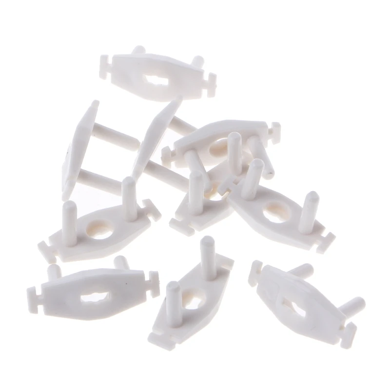 10 Pieces of Baby Safety Revolving Cover 2 Hole Oval European Standard Child Anti-electric Protection Socket Safety