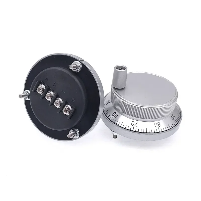 Handwheel CNC Pulser 60mm Pulse 100 5V 4Pin 6Pins Manual Pulse Generator Hand Wheel CNC Machine Rotary Encoder 1Pc