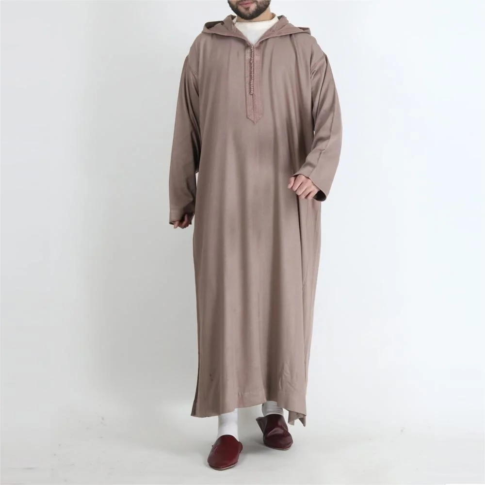 

2023 New Muslim Long Hooded Middle Eastern Ethnic Robe