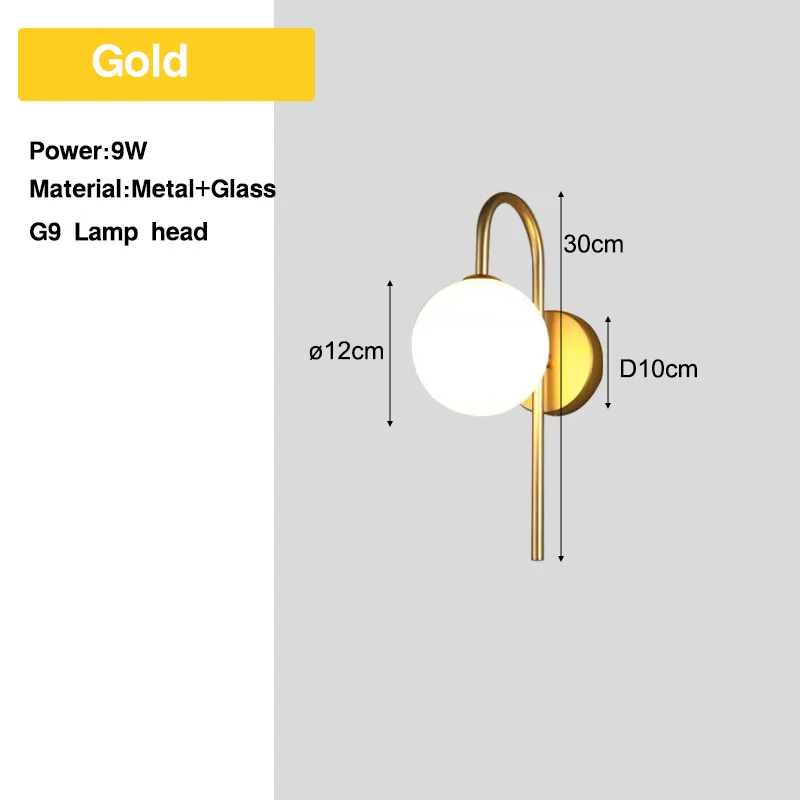 Nordic Frosted Glass LED Wall Sconce