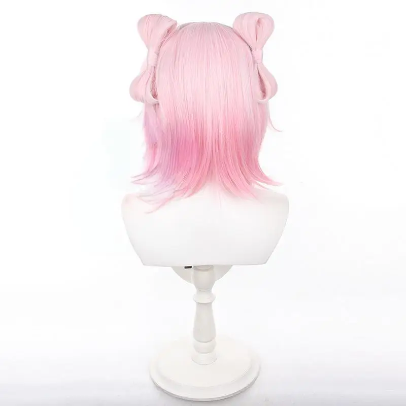 L-email wig Synthetic Hair Game Honkai Star Rail March 7th Cosplay Wig Short Pink Color With Bow Cosplay Wigs Heat Resistant Wig 4