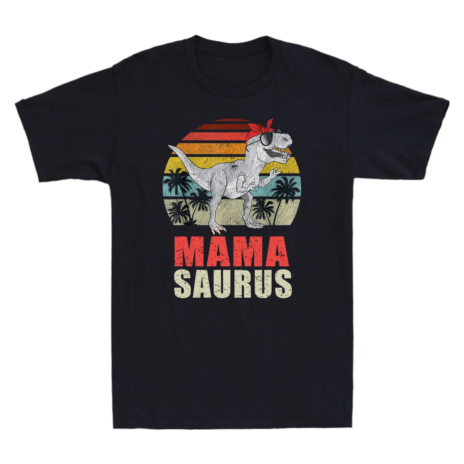 Maglietta Mamasaurus Rex Dinosaur Mama Saurus Madre Vintage Uomo Maniche Lunghe O Corte
