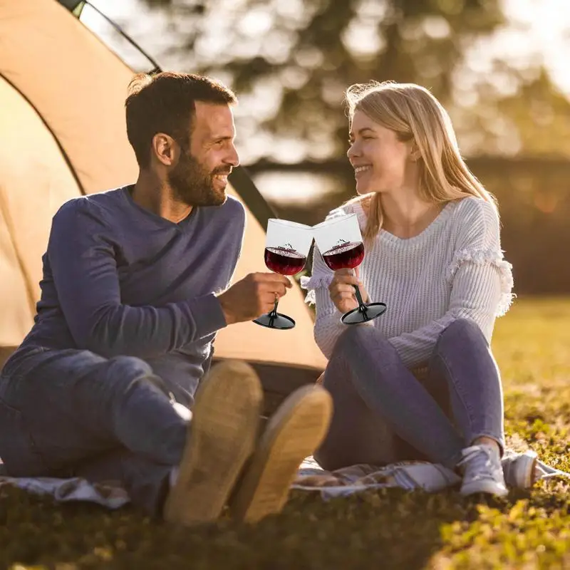 Portable Collapsible Wine Glass, Shatterproof Clear Plastic Champagne  Glasses Detachable Stem Wine Cup For Outdoor Travel Camping 