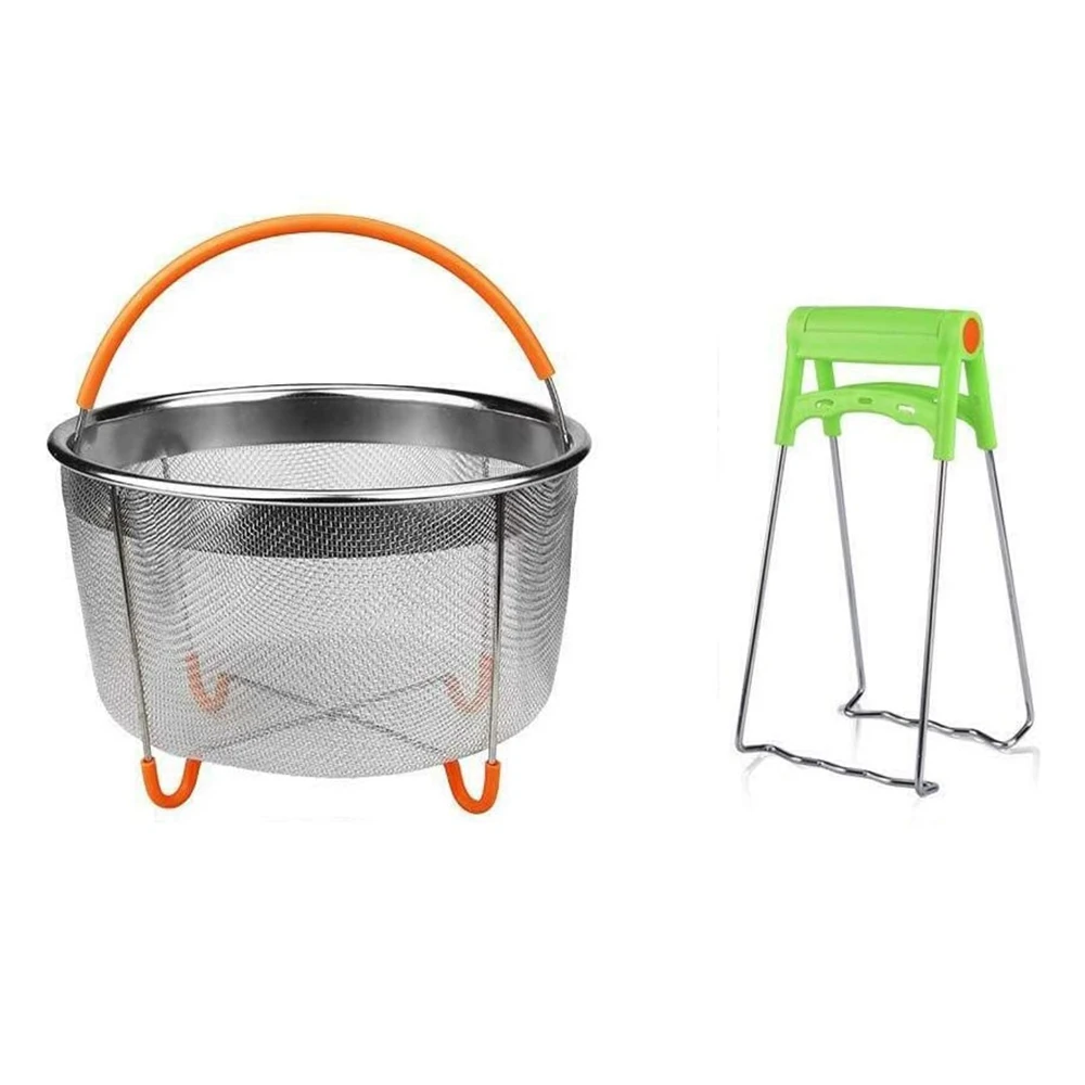Set Cestello Per Cottura A Vapore In Acciaio Inossidabile, Accessori Per Pentole Istantanee Per Pentola A Pressione Ninja Foodi E Multi Fornello, 6Qt