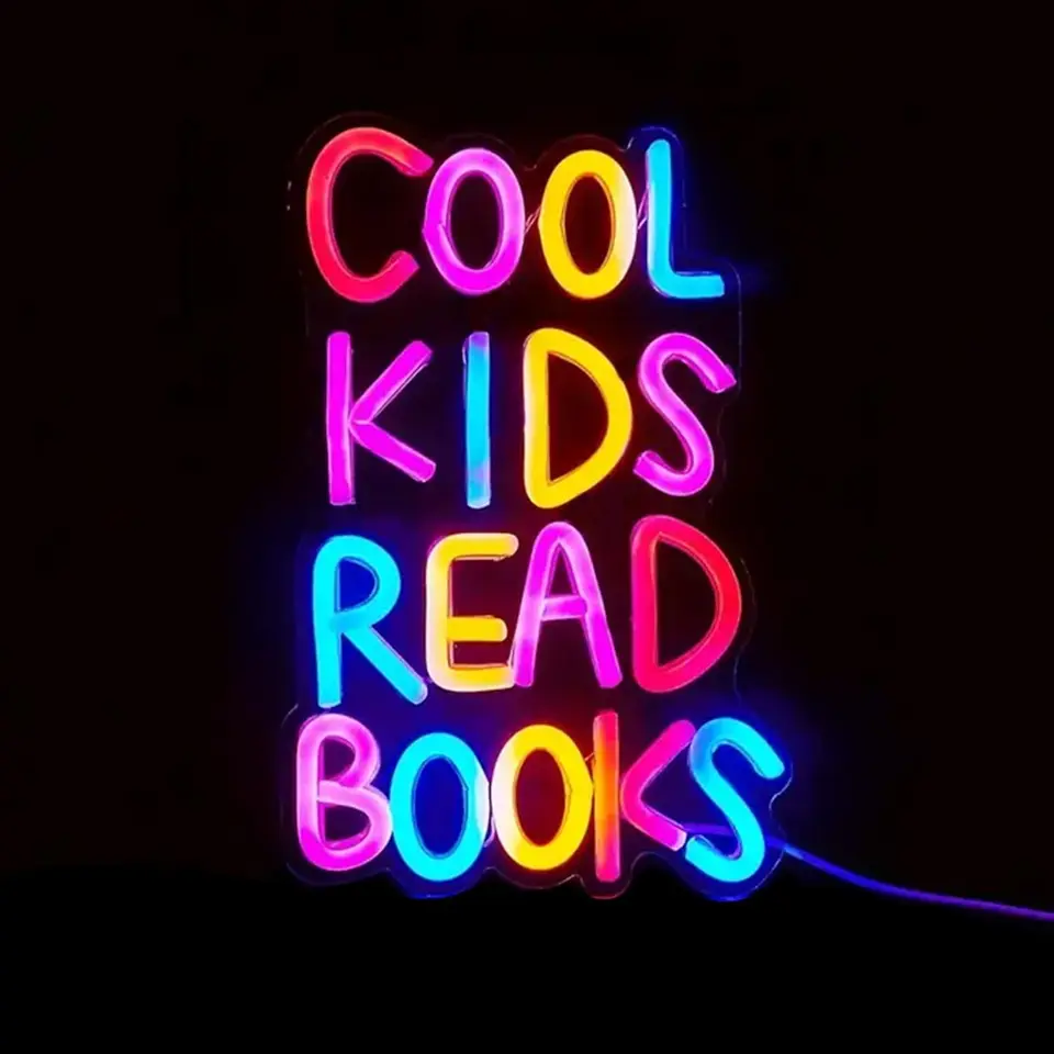 Xixkilly Cool Kids Make Art Insegna al Neon per Classroom Colorful
