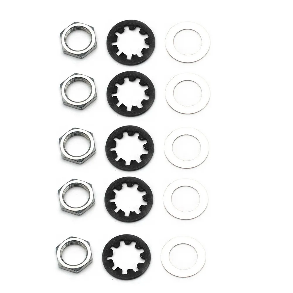 Guitar Accessories Guitar Potentiometer 15Pcs Potentiometer Nuts Set Washers Fits CTS Guitar Pots Switchcraft Accessories Hex Guitar accessories