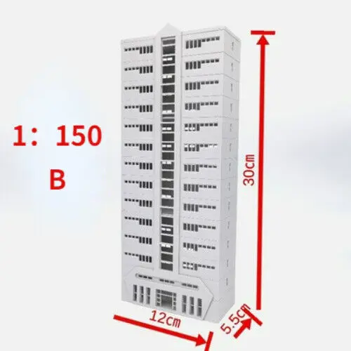 1:150/100 Scale Architectural Model for Gundam City School Teaching Building Model Display Scene Model Collection Gift 6