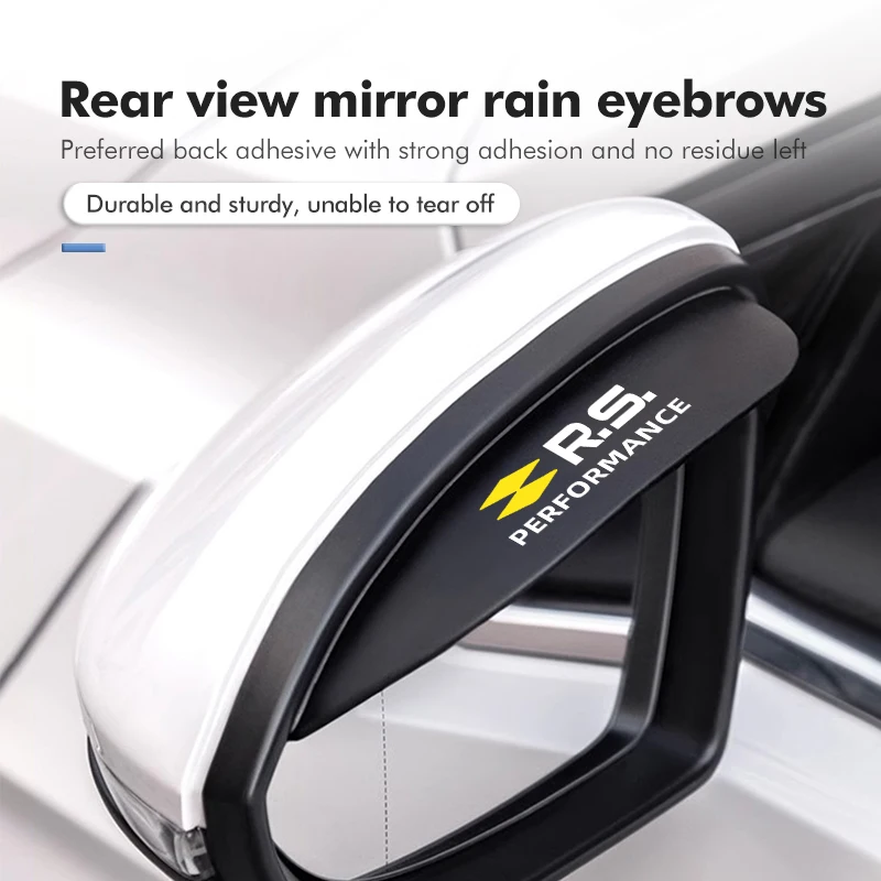 2Pcs Car Accessories Rearview Mirror Eyebrow Rain Cover For Renaul RS Sport Megane 3 4 2 Clio 5 Line Sandero Scenic Logan rearview mirror rain shield rearview mirror rain eyebrow rearview mirror rain guard