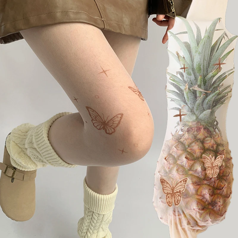 

1/2pcs Summer Sexy Women Bow Print Pantyhose Tights Seamless Lace Mesh Fishnet Pantyhose Nylon Tight Stockings Female Hosiery
