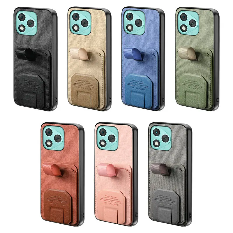 Luxury Leather Card Holder Wallet Case for Huawei Honor - Premium Back Cover Etui