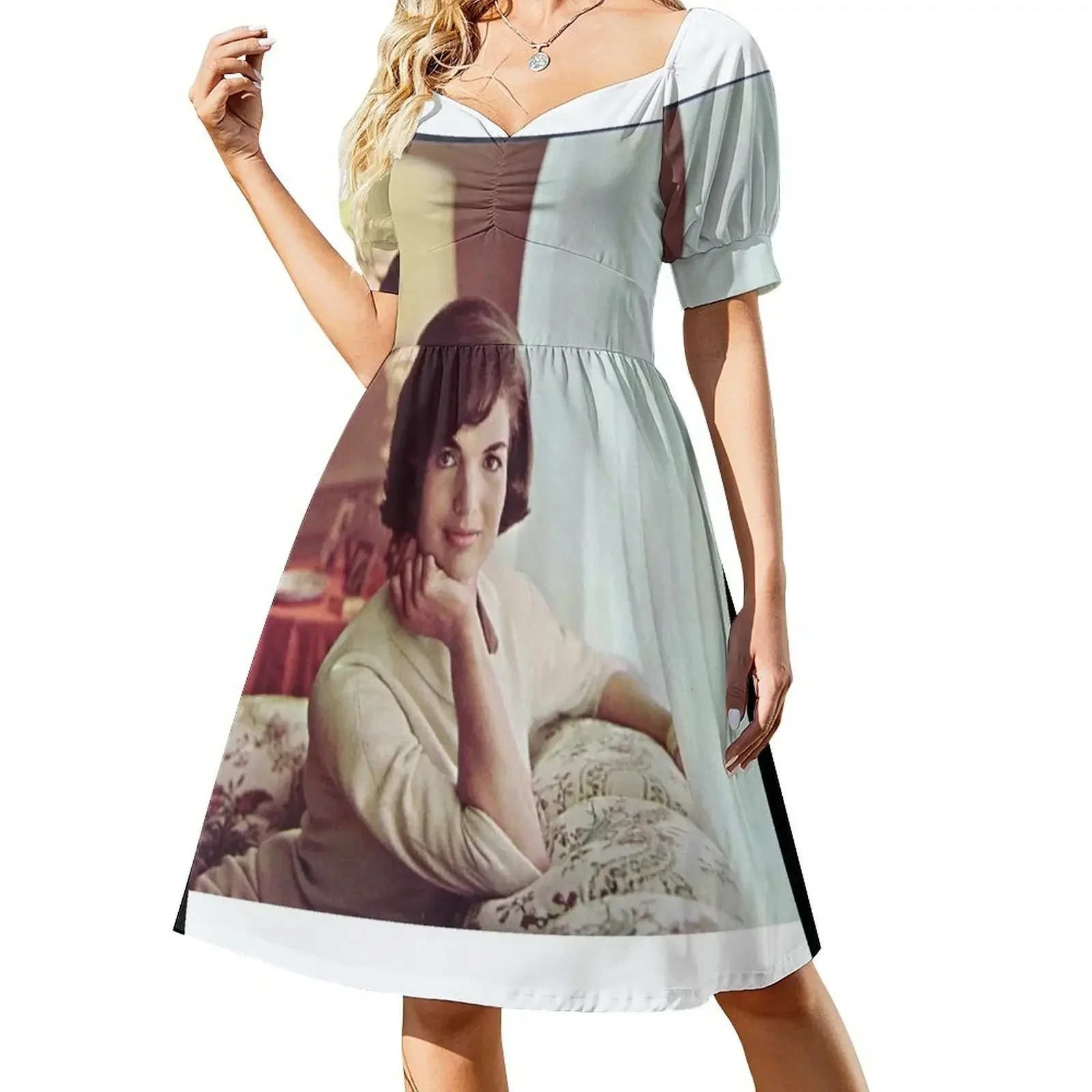 thumbnail image 1 of Vestido Jackie de manga corta, vestido de fiesta para mujer, vestido largo, 1 of 7
