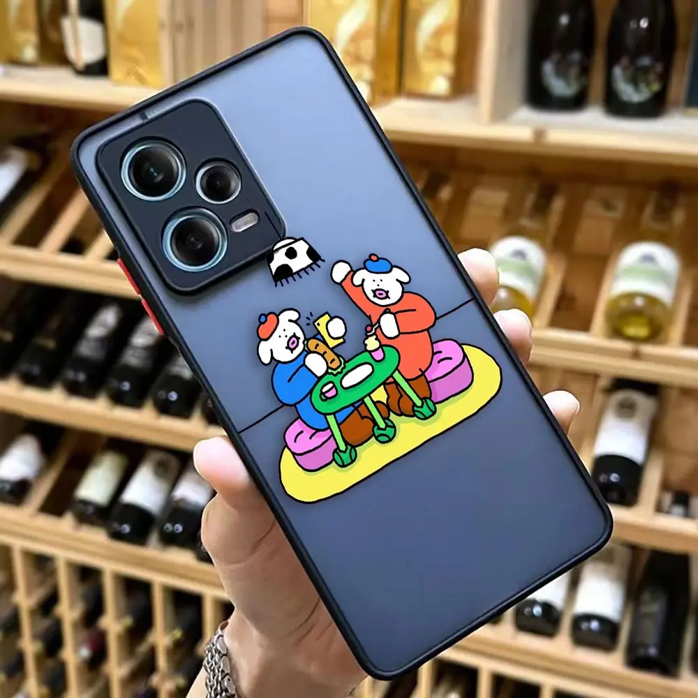 thumbnail image 1 of Funda mate para Redmi NOTE 12 11 10 11S 10S 9 9S 9T 8 7 6 5 4 PRO PLUS 4G 5G Funda Coque Capa Shell cerdo blanco conejo dibujos animados, 1 of 5