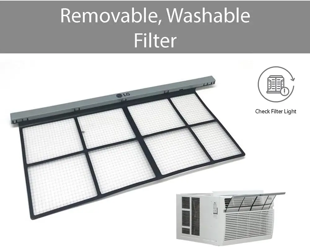 8,000 BTU Window Air Conditioner, 115V, Cools 340 Sq.Ft. for Bedroom, Living Room, Apartment, Quiet Operation 5