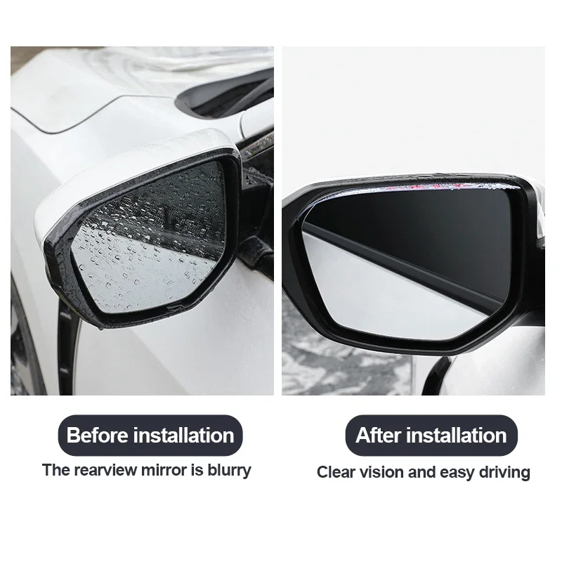 2pcs Car Rearview Mirror Rain Shield rearview mirror rain shield rearview mirror rain eyebrow rearview mirror rain guard Universal Carbon Fiber Rear View Side Mirror Eyebrow Shield