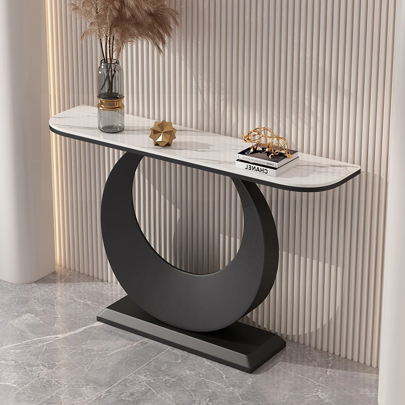 Tavolo consolle moderno unico Glamour Classico portaoggetti Tavolo ad angolo semplice Arredamento tavolo da ingresso Mobili Konsolentisch Soggiorno - immagine 6