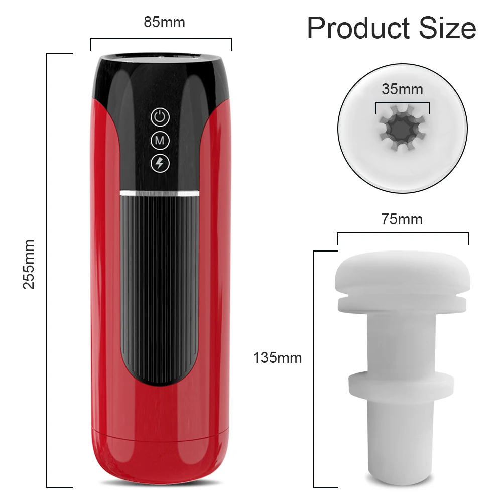 IPX7 Automatic Telescopic Male Masturbator Vibration Blowjob Machine Masturbation Cup Sex Toys for Men Adult Goods for pic