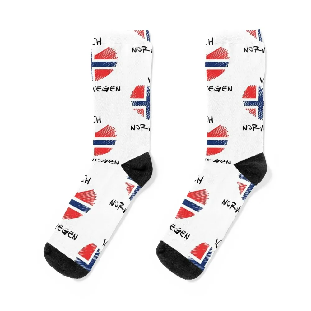 

I love Norway, perfect gift for the norwegian patriot Socks hiking sports stockings Boy Child Socks Women's