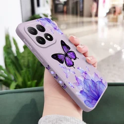 Vibrant Butterfly Silicone Phone Case - Printed Design for Redmi 15 4G (Light Purple)
