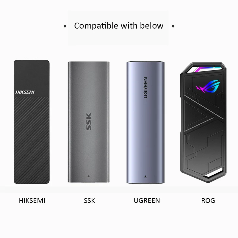 EVA Hard Shell M.2 Mobile SSD Organizer Case Travel Carrying Case for M.2 Mobile Solid State Disk HIKSEMI SKK UGREEN ROG
