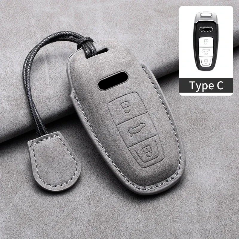 Premium Leather Car Remote Key Case Cover