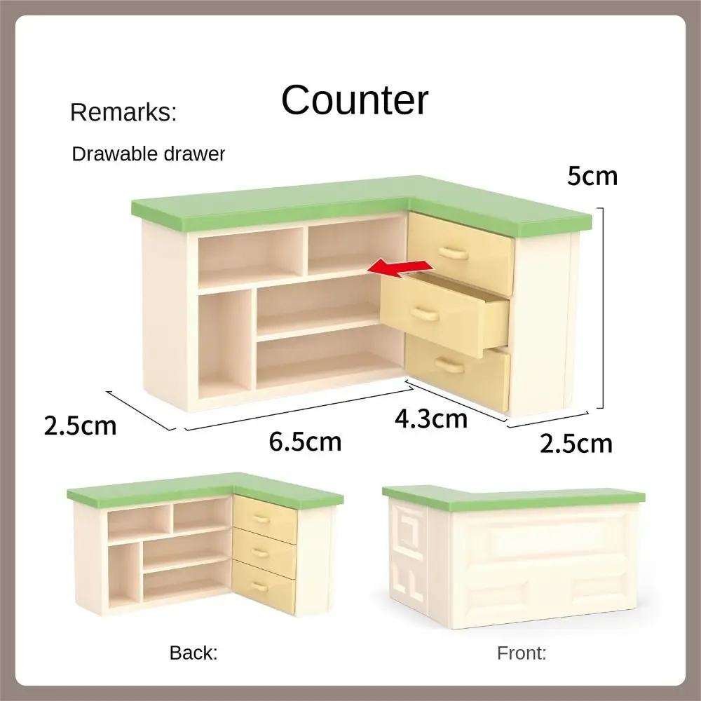 1:12 Dollhouse Miniature Furniture Coffee Maker Bookshelf Counter Table Model Electrical Model Decor Toy Doll Kitchen Ornaments 4