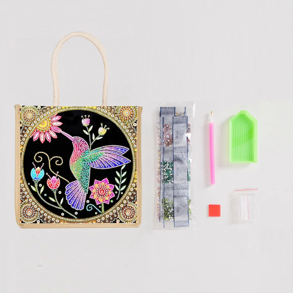 5D Diamond Painting Handbag DIY Eco-friendly Linen Shopping Storage Bag Reusable Foldable Organizer Tote Craft Kit Girl Gifts diamond painting diamond art painting kit diamond painting set