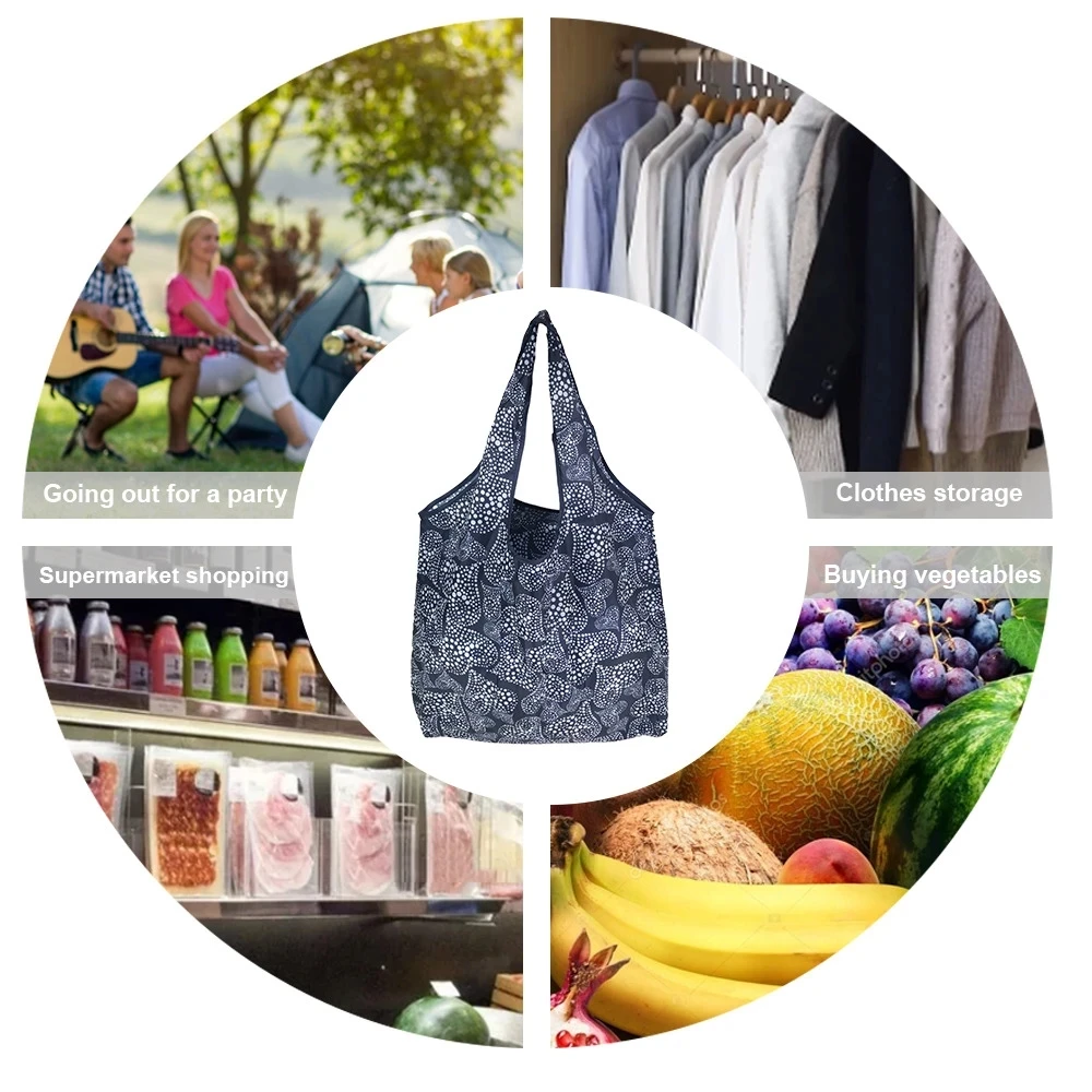 Eco-Friendly Heavy Duty Reusable Tote Bag - Waterproof and Foldable Shopping/Storage Solution
