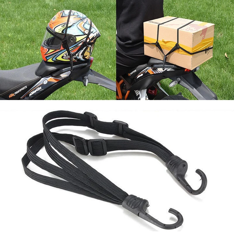 

Universal 60CM Motorcycle Helmet Straps Moto Helmet Luggage Net Rope Retractable Elastic Rope Fixed Strap Motorcycle Accessories