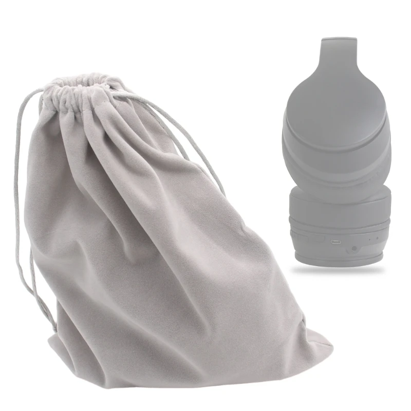 Portable Earphone Protective Pouch with Drawstring Closure