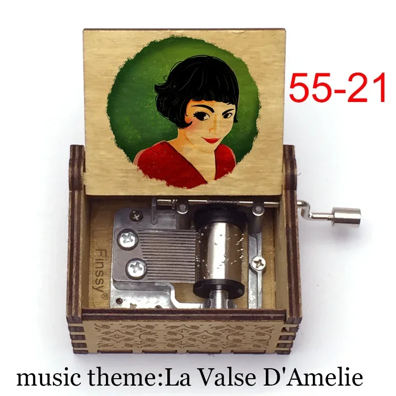 Color Print Amelie Music Theme La Valse D'Amelie Music Box Hand Musical Box Movie Fans New Year Christmas Gifts for Girls