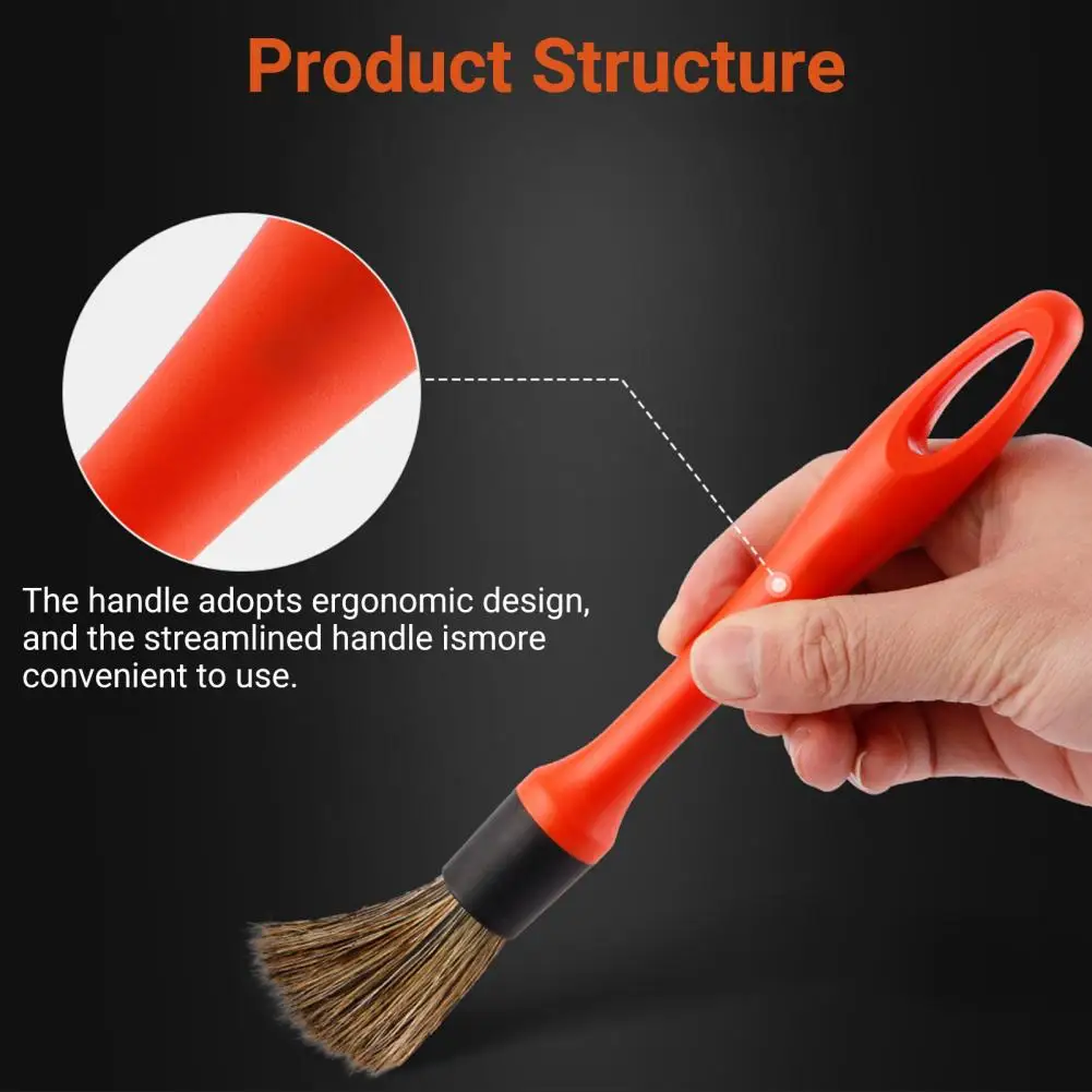 

Car Air Outlet Brush Set Scratch-free Brushes for Car Detailing Effective Car Brushes for Wheels Engine 5pcs Detailing Brush Set