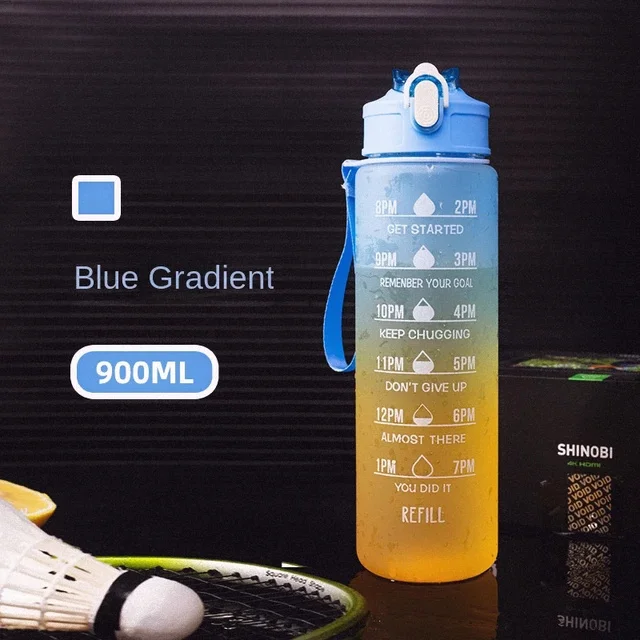 Motivational Sport Water Bottle Leakproof Drinking Bottles Outdoor Travel Gym Fiess Jugs For Kitchen