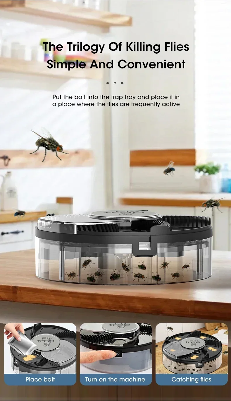 Description Picture 4 of itemKitchen Automatic Flycatcher ,Electric Fly Traps ,USB Electric Fly Trap, Pest Control Catcher Insect Pest Reject Control Catcher