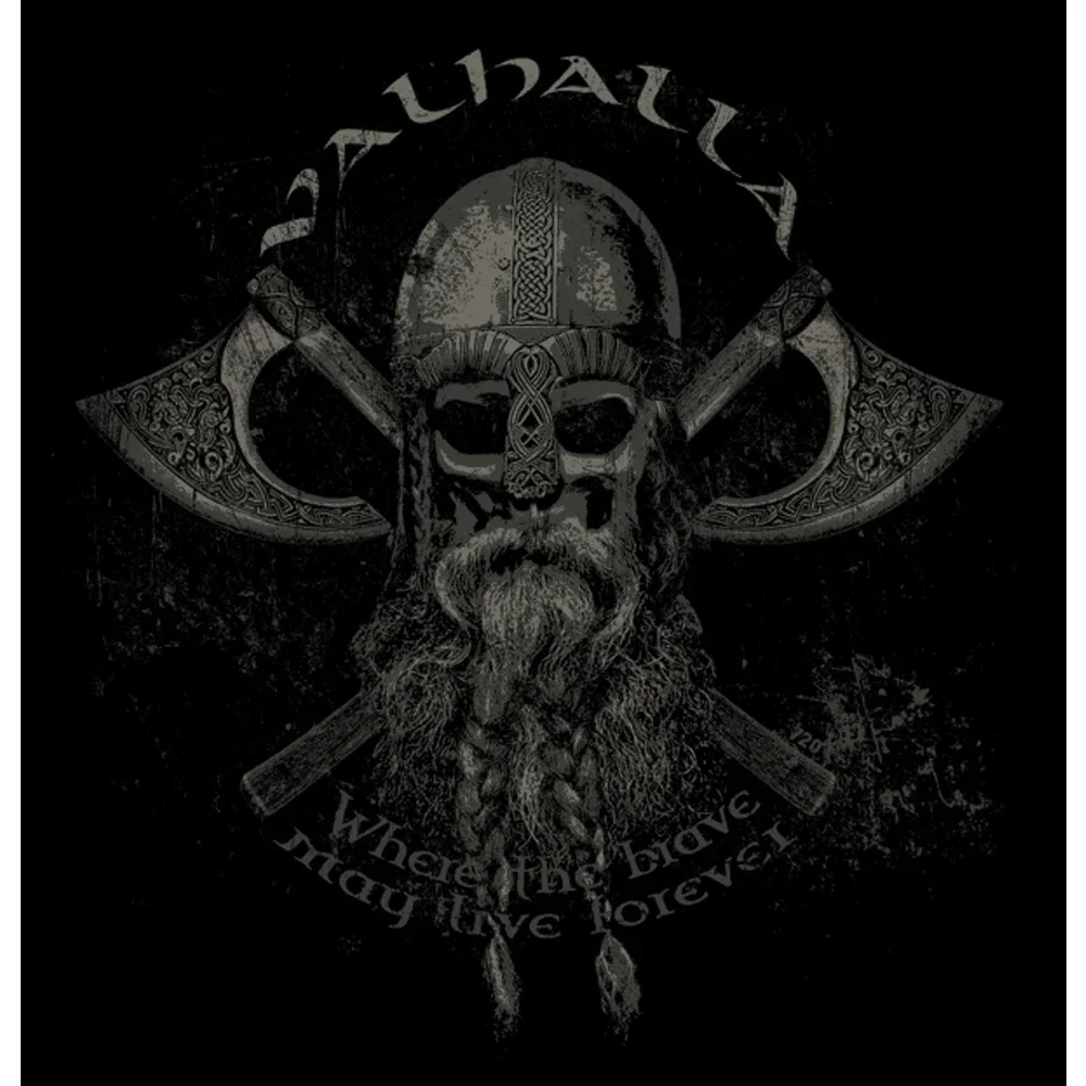 Valhalla 남성용 100% 코튼 O-넥 티셔츠, 반팔 캐주얼 티셔츠, 브레이브 메이 포에버 워리어, 여름