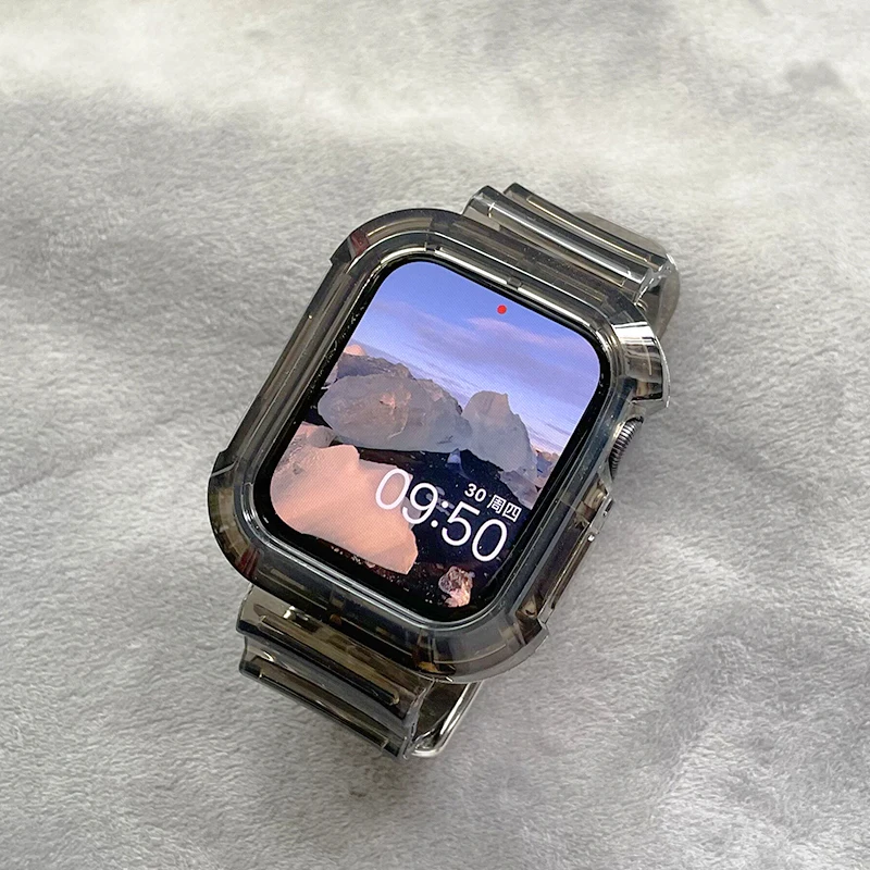 Transparent Silicone Bracelet with Protective Case