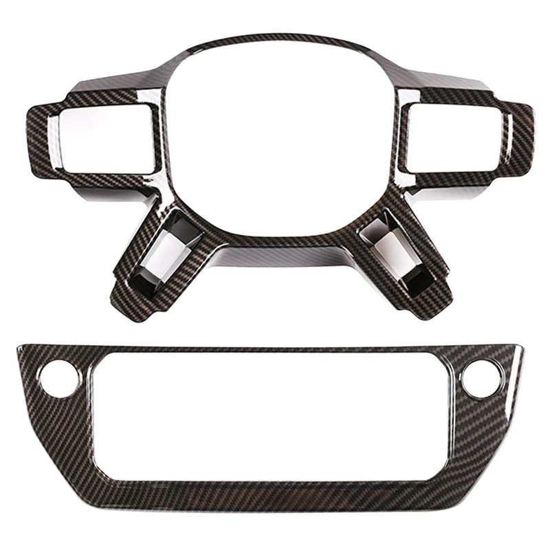 

Steering Wheel Trim For Land Rover Defender 110 2020 & Car Carbon Fiber Center Console Air Condition Mode Button Cover