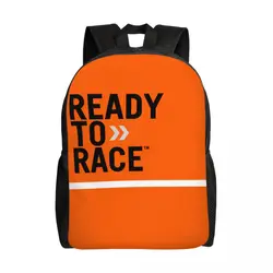 Ready To Race Logo Backpacks for Women Men Waterproof School College Motorcycle Rider Racing Sport Bag Printing Bookbags