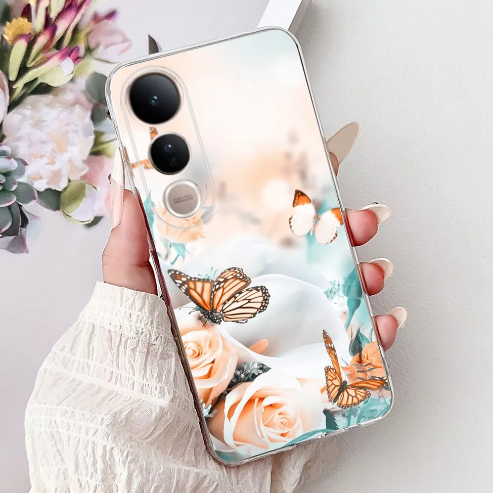 Clear Fashion Luxury Cute Cartoon Cat TPU Bumper Phone Case Cover